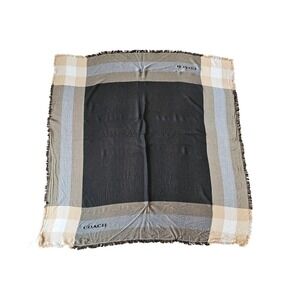 Coach Windowpane Challis‎ Wool Blend Scarf